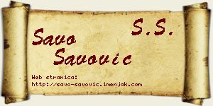 Savo Savović vizit kartica